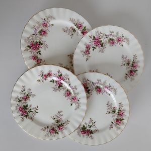Set of 4 Bread & Butter Plates Royal Albert Lavender Rose